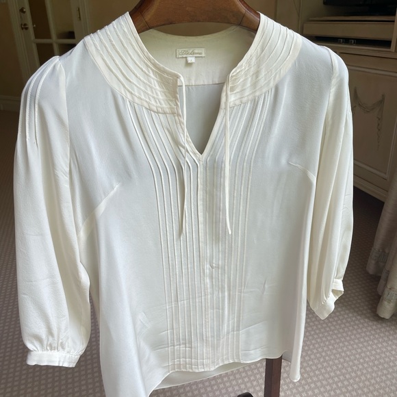 Shoshanna ivory silk tunic. - Picture 1 of 9